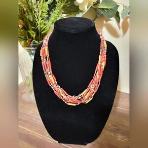 Multi Strand Seed Bead Necklace